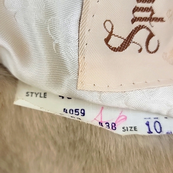 Sportowne Tan Faux Fur Coat Size 10 Vintage - Picture 8 of 10